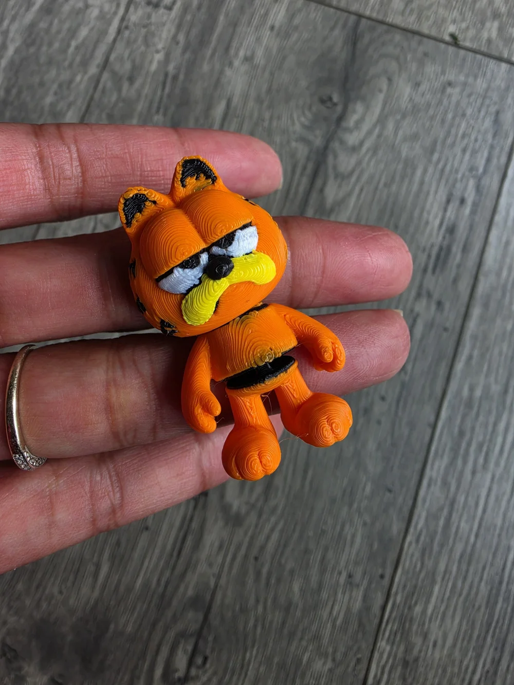 3D Printed Mini Orange Garfield-Style Dog Toy Figurine - Vinyl Collectible